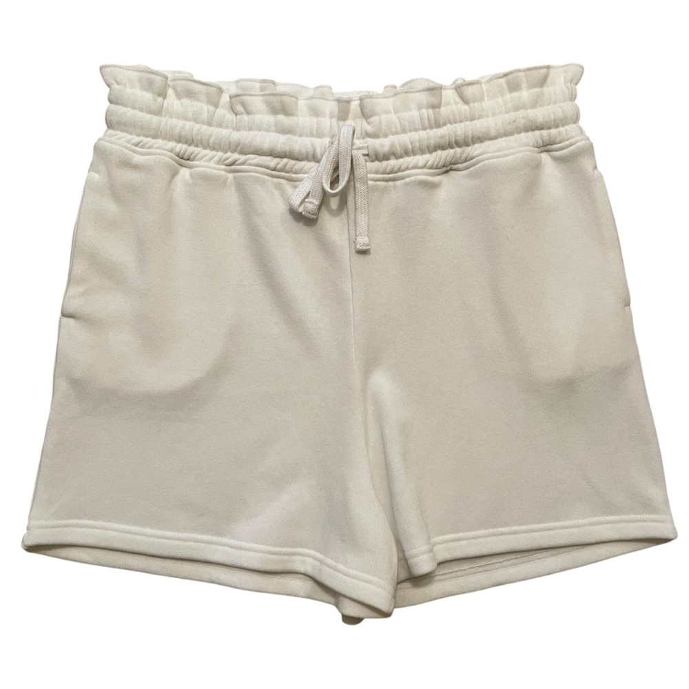 RD Style Creamy White Knit Drawstring Elastic Waist Short M